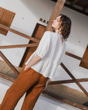 MELINA BOW-TIE BLOUSE-CREAM