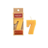 BEESWAX BIRTHDAY NUMBER CANDLES