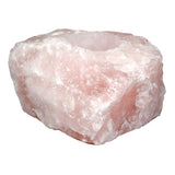 ROSE QUARTZ ROUGH CANDLE HOLDER