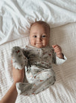 WILD HORSES FOOTED SLEEPER-3-6 MOS