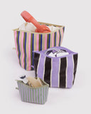 BAGGU GO POUCH SET-CANDY SHOP STRIPES