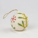 EMBROIDERED BALL ORNAMENT