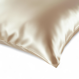 QUEEN ORGANIC SILK PILLOWCASE-CHAMPAGNE