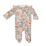 BOHO WOODLAND FOOTED SLEEPER-3-6 MOS