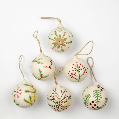 EMBROIDERED BALL ORNAMENT