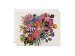 HAPPY WEDDING FLOWERS CARD