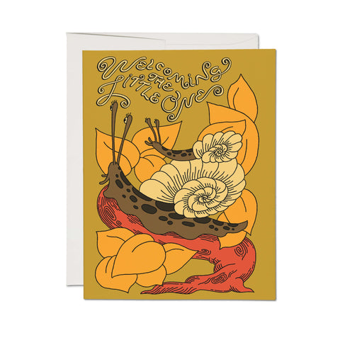 WELCOME LITTLE SNAIL CARD