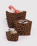 BAGGU GO POUCH SET-LEOPARD