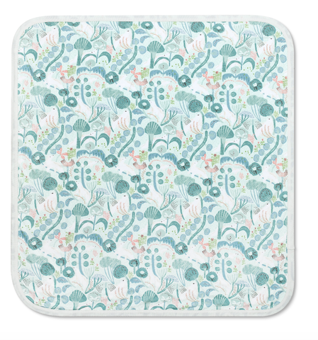 BAMBOO BABY BLANKET-MINTY BLOOM