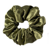 ORGANIC XL SILK SCRUNCHIE-OLIVE