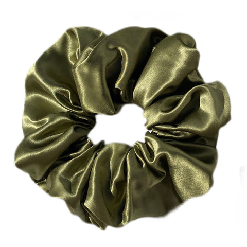 ORGANIC XL SILK SCRUNCHIE-OLIVE