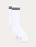 WOMEN'S STRIPED CUSHIONED CREW SOCKS
