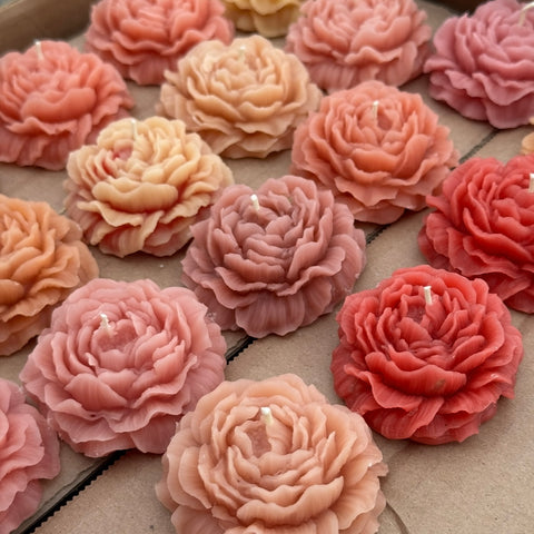 PEONY BEESWAX CANDLE-SMALL
