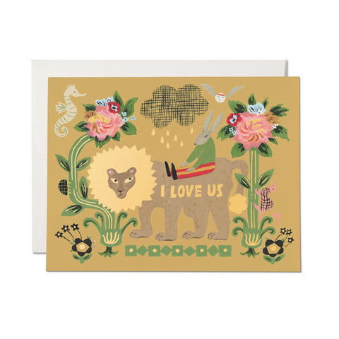 LION AND RABBIT CARD