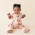 PARADE ROMPER SHORT SLEEVE-STRAWBERRIES