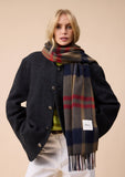 LAMBSWOOL OVERSIZED SCARF GREEN/BLUE MODERN TARTAN