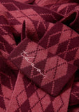 MERINO WOOL SKINNY SCARF BERRY