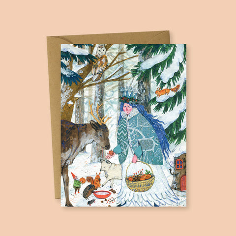 LADY WINTER CARD