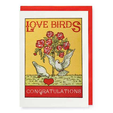LOVE BIRDS WEDDING CARD