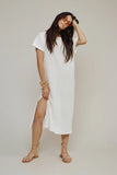 MESH SYDNEY DRESS-WASHED WHITE