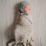 ORGANIC COTTON MUSLIN SWADDLE-PASTEL BLOOMS