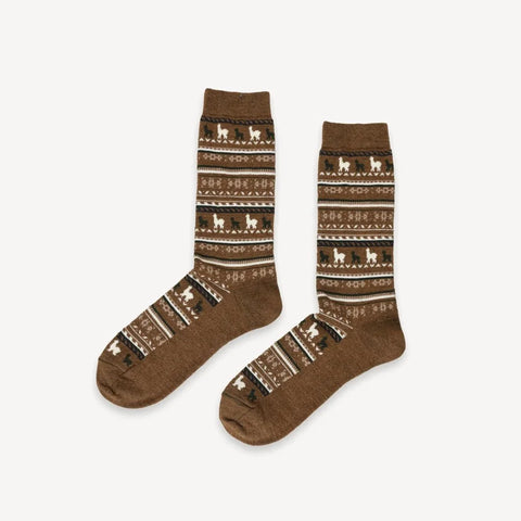 ALPACA SOCKS-CARAMEL
