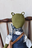 FERN THE FROG DOLL-DENIM