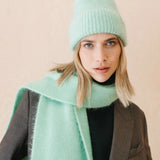 MOHAIR & WOOL BEANIE IN MINT