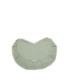 COTTON HALFMOON MEDITATION CUSHION-MOSS GREEN