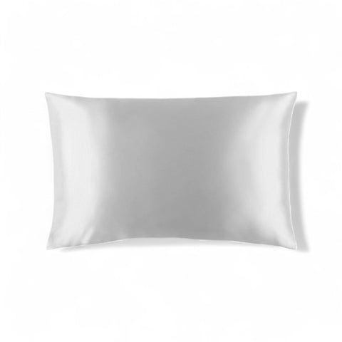 QUEEN ORGANIC SILK PILLOWCASE-LIGHT GREY