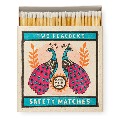 TWO PEACOCKS MATCHBOX