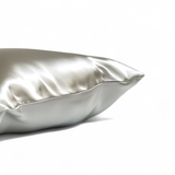 QUEEN ORGANIC SILK PILLOWCASE-LIGHT GREY