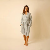 ORGANIC WAFFLE ROBE-ALOE