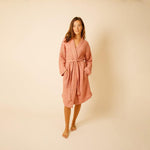 ORGANIC WAFFLE ROBE-TERRA COTTA