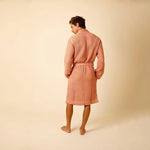 ORGANIC WAFFLE ROBE-TERRA COTTA