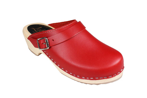 CLASSIC RED CLOGS WITH STRAP