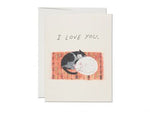 CAT CUDDLE LOVE CARD