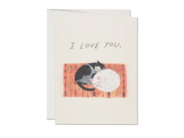 CAT CUDDLE LOVE CARD