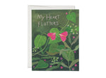 MY HEART FLUTTERS LOVE CARD