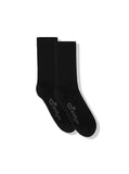 ORGANIC BAMBOO WOMENS CREW BOOT SOCKS-BLACK