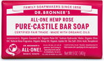 DR. BRONNER'S ROSE CASTILE BAR SOAP