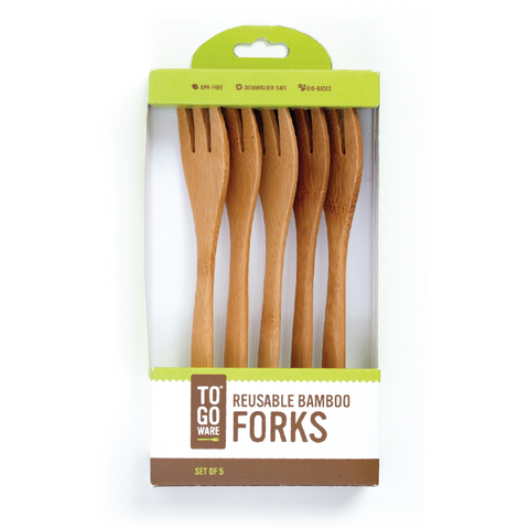 To-Go Ware REUSABLE BAMBOO FORK 5 PACK